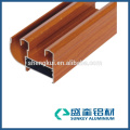 Chinese manufacturer of thermal break aluminium profiles with wooden colour aluminum profile for office partition